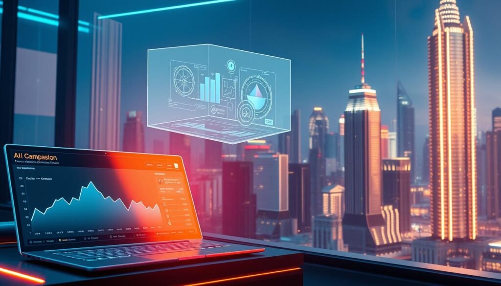 AI-driven advertising performance AI ad campaigns in 2025 showing automated advertising performance dashboard